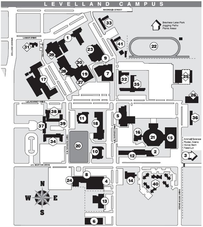 Levelland Campus Map South Plains College